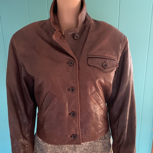 Vintage Brown Leather Jacket - Picture 2 of 16